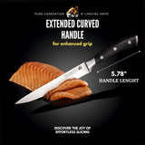 Pure Generation 8" Carving Knife - Brisket Knife, Razor Sharp German Steel BBQ Meat Slicing Knife for Turkey, Ham & Fruit with Ergonomic Handle Pure Generation