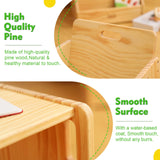 FUNLIO Montessori Weaning Table and Chair Set for Toddlers Age 1-3, Height Adjustable Toddler Table and Chair Set, Cube Kids Table Chair for Reading/Eating/Playing, Easy to Assemble, CPC Certified FUNLIO