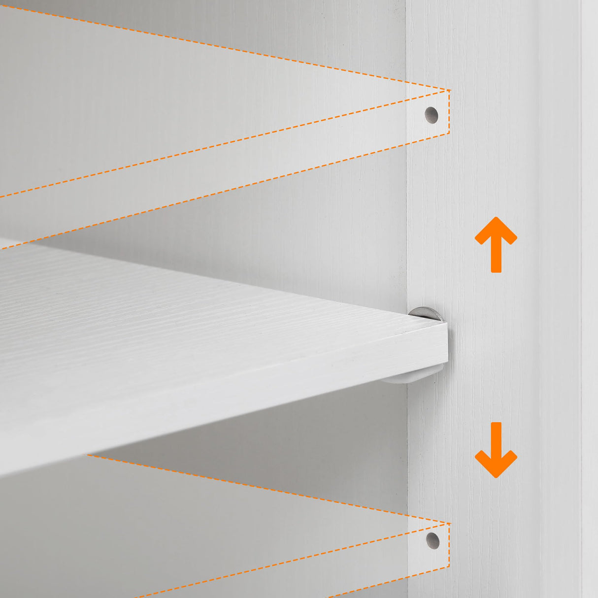 Hlcodca 46.5'' Farmhouse Kitchen Island with Charging Station, Drop Leaf & Bead Drape - Mobile Rolling Cart, Ample Storage, Rustic Wood Grain Countertop for Compact Spaces (White+Brown) Hlcodca