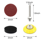 HongWay 300pcs 2 Inches Sanding Discs Pad Kit, Drill Sander Attachment for Sanding Grinder Rotary Tools with Backer Plate Shank and Soft Foam Buffering Pad, Sandpapers Includes 60-3000 Grit HongWay