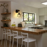 Black Wall Sconce with ON/Off Switch Pack of 2, Dimmable Cage Wall Mount Light Fixture Industrial Farmhouse Lighting, LG9939389 Lightess