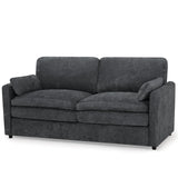 ACMEASE 69” Chenille Loveseat Sofa w/Arm Pillows, Upholstered 2-Seater Sofa w/Comfortable Back Cushions, Modern 2 Seats Couch w/High-Density Foam for Living Room, Apartment, Office, Grey ACMEASE