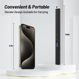 VEHHE Candle Lighter, Windproof Pulse Electric Lighter with Anti-False-Touch Lock, USB Type-C Extended Rechargeable Lighter with Led Display, lighters for Candle BBQ Camping Festivals-Black VEHHE
