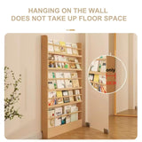 Orixal Bookshelf Behind The Door, Floor-Standing Children's Picture Book Rack, 6-Tier Wall-Mounted Bookcase, Wall-Mounted Cabinet for Home, Bedroom, Living Room, Office Orixal