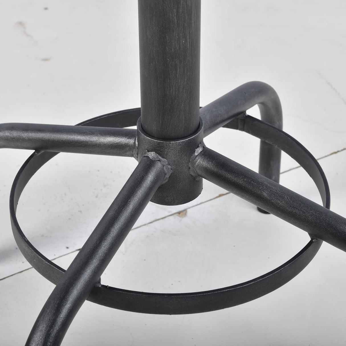 Topower 3 Piece Pub Table and Stool Set Round Bar Table Adjustable Height Coffee Table Farmhouse Counter Height Bar Stools with Backrest Silver 1 Table + 2 Stools Topower