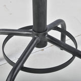 Topower 3 Piece Pub Table and Stool Set Round Bar Table Adjustable Height Coffee Table Farmhouse Counter Height Bar Stools with Backrest Silver 1 Table + 2 Stools Topower