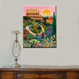 Rome Colosseum Scenery DIY Paint by Numbers for Adults Abstract Famous Landscape DIY Oil Painting Acrylic Paint Art Painting Kits Canvas with Acrylic Paints Colorful Scenery Art 16x20 Inch（Frameless） Tucocoo