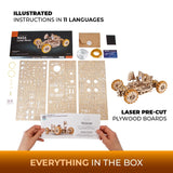UGEARS NASA Lunar Rover Model Kit - 3D Wooden Mechanical Puzzles for Adults to Build - Space Gifts for Teen - NASA Official Space Model Kits UGEARS