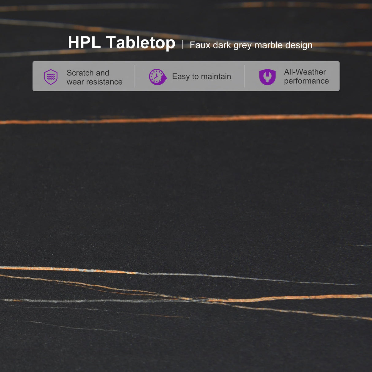 PURPLE LEAF 9 Pieces Outdoor Dining Set Outdoor Patio Furniture Aluminum Rattan Wicker Patio Table and Chairs Set for Lawn Backyard Deck Dark Grey PURPLE LEAF