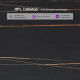 PURPLE LEAF 9 Pieces Outdoor Dining Set Outdoor Patio Furniture Aluminum Rattan Wicker Patio Table and Chairs Set for Lawn Backyard Deck Dark Grey PURPLE LEAF