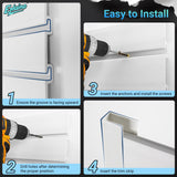 Ezlaino Slatwall Panel 4FT x 4FT, PVC Slat Wall Storage System, Waterproof, Durable& Easy to Install, Compatible with Most Hooks, Ideal for Garage Storage & Home Decoration, White Ezlaino