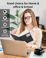 Phomemo Label Maker - M110 Address Label Printer Bluetooth Thermal Printer for Business, Office, School, Home-use, Barcode, Logo, Clothing Label, with 3 Label, Black Phomemo