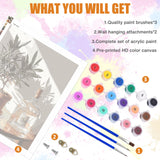 Lxmsja Plant Pot Paint by Numbers Kit for Adults, Sunlight Acrylic Paint by Numbers for Adults Beginner, DIY Craft Supplies Oil Painting Kits for Home Wall Decor 16x20 inch (No Frame) Lxmsja