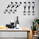 Mocoum 6 Pack Wall Mounted Wine Racks - Red Wine Bottle Display Holder with Screws, Metal Hanging Wine Rack Organizer for Beverages/Liquor Bottles Storage (6 Pack, Downwards-Style 2) Mocoum