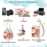 YGAOHF Sublimation Earring Blanks for Mom, 1.8" Lightweight Wood Earrings Blanks with Protective Film, Unfinished MDF Teardrop Earrings for Earring Making, DIY Halloween Mather's Day Easter Earrings YGAOHF