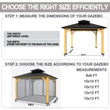 10-ft x 10-ft Gazebo Netting,Gazebo Replacement Mosquito Netting,Universal 4-Panel Mesh Screen Walls with Zippers(Only Netting)-Grey Zupoquk