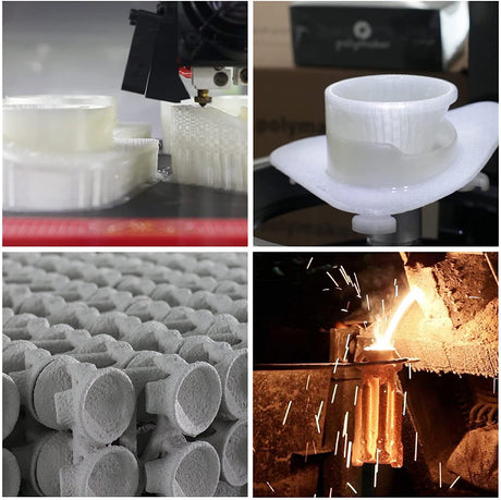 Polymaker PolyCast Filament 1.75mm for Investment Casting 0.75kg, 3D Printing Filament for Lost Wax Investment Casting, Similar to Wax Filament for Metal Casting Plaster Cleanly Burn Out POLYMAKER