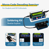 EIELE Soldering Practice Kit Morse Code Decoder CW Morse Code Practice CW Audio Input Excellent Soldering Practice Project Ideal for School Teaching and Beginners （Requires Soldering） EIELEDIY