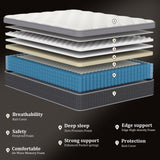 Twin Size Mattress in a Box 14 Inch Memory Foam Hybrid Mattress with Pocketed Springs Medium Firm Support Motion Isolation Edge Support 180 Night Trial Generic
