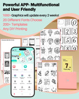 Phomemo Sticker Printer- with 3 Rolls Paper M02 Thermal Printer Mini Pocket Printer Sticker Maker for Photo Printing, Study Notes, List, Work, Gift, Receipts, Pink Phomemo