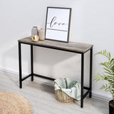 Timberer 39.4” Console Table, Hallway Entrance Table Sofa Table Behind Couch, for Living Room, Entryway, Easy Assembly, Accent Table, Grey Timberer