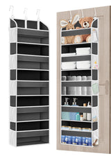 TAHAVICE 1 Pack Over The Door Organizer, Bathroom Organizers and Storage with 5 Pockets 10 Mesh Pockets, 50 lbs Weight Capacity Stuffed Animal Storage for Nursery Newborn Baby Essential TAHAVICE
