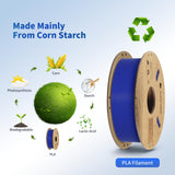 ANYCUBIC PLA 3D Printer Filament Bundle 4KG, 3D Printing PLA Filament 1.75mm Dimensional Accuracy +/- 0.02mm, 4 Pack 1KG Spool(2.2 lbs) Gray, Black, White, Blue ANYCUBIC