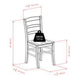 Winsome Groveland 3Pc Dining Set, Square Table with 2 Chairs Winsome