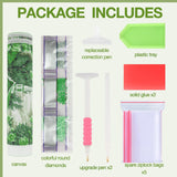 MEIYUDA Dragonfly Diamond Art Kits for Adults, 5D Easy Flowers Diamond Painting Kits for Beginners, Abstract DIY Round Full Drill Crystal Craft Kits for Home Walls Decor and Presents 12x16inch MEIYUDA