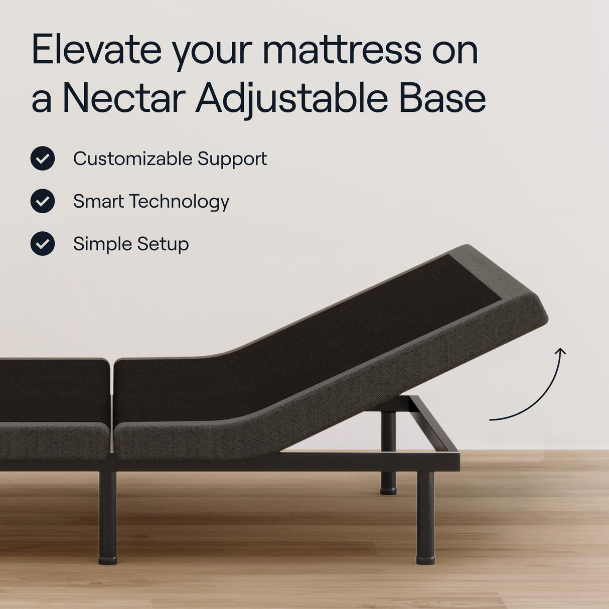 Nectar King Adjustable Base & 12” Mattress (New Version) - Head & Foot Incline - Medium Firm Memory Foam - Cooling Top Layer - 3 Massage Settings - 365-Night Mattress Trial & Forever Warranty Nectar