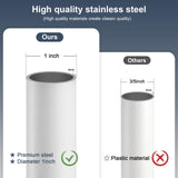 DIIG Sliding Door Security Bar，17.7-50.5inch Adjustable Locking Window Safety Bar with Rubber Tips,Diameter 1inch Window Security Bar for Home Apartment （White） DIIG