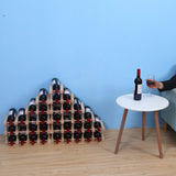 FDHUIJIA Wine Rack Small countertop Cabinet Stackable Storage Wooden freestanding Floor Wine Holder (20 Bottles) FDHUIJIA
