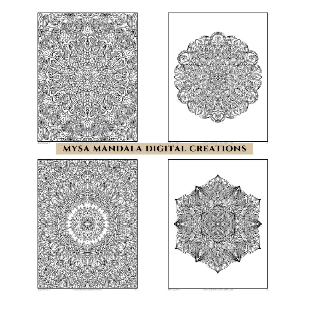 Intricate Patterns Adult Coloring Book - Zen Mandalas Series - Volume III WoodArtSupply