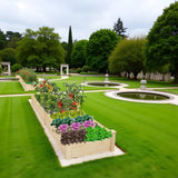 ZSYWODFO 8x2ft Outdoor Wooden Raised Garden Bed,Elevated Planting Planter Box for Vegetables/Garden/Lawn/Patio,Natural Wood, 96 x 24 x 9in ZSYWODFO