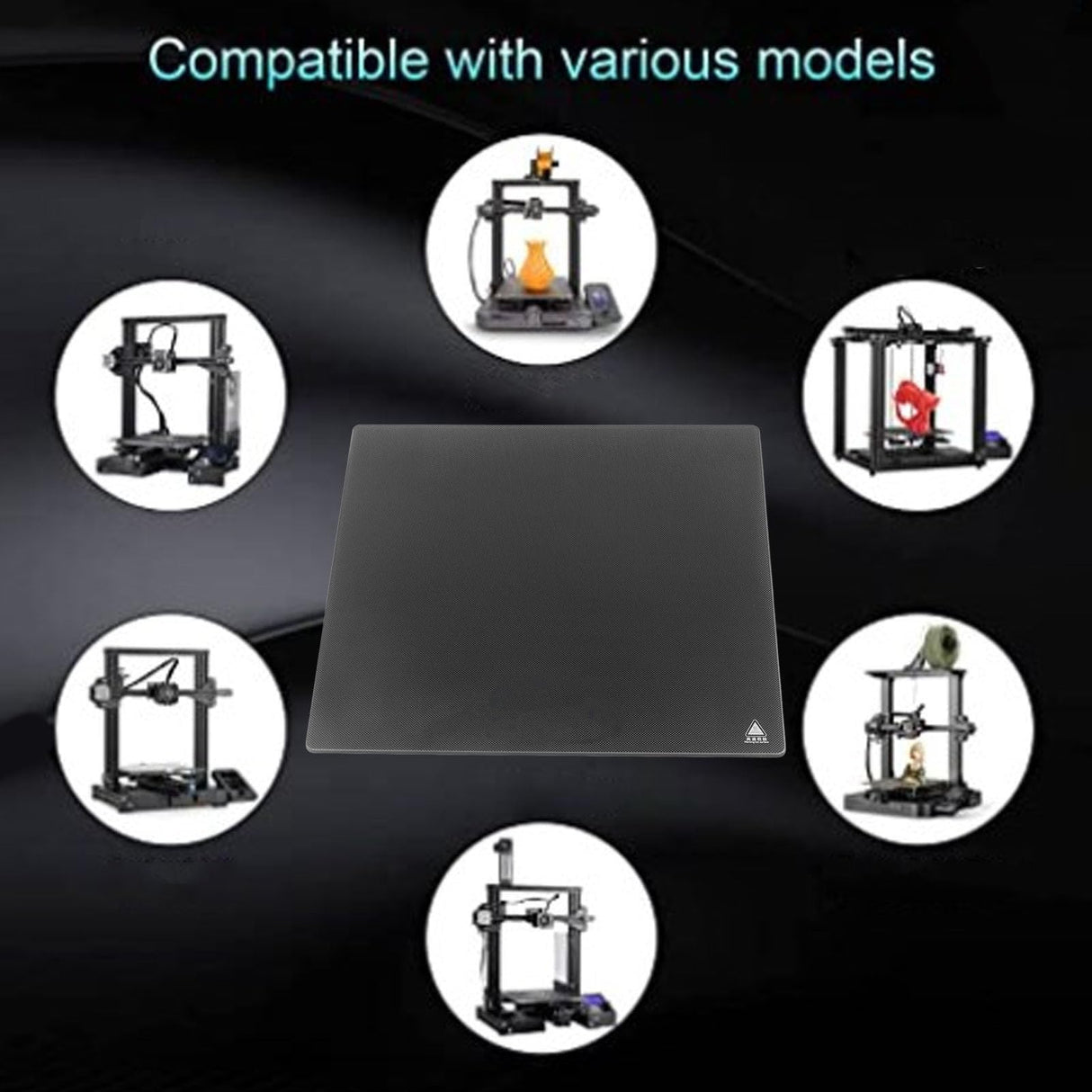 3D Printer Glass Bed, 220x240x4mm Borosilicate Glass Plate, 3D Printer Glass Print for Anycubic MEGA S, 3D Printer Borosilicate Glass Plate Build Surface, Easy Release Fockety