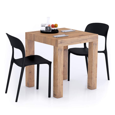 Mobili Fiver, First Fixed Table, Rustic Oak, for 2 People, Modern Dining Table for Kitchen and Living Room, Italian Furniture Mobili Fiver