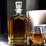 Cadamada 24oz Whiskey Glass Bottle,Decanter Set with Glasses,Delicate Decanter Set for Tequila, Brandy, Scotch & Vodka, Gifts, Bar & Party Decorations Cadamada
