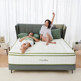 Novilla King Mattress, 12 Inch Hybrid Mattress with Gel Memory Foam & Pocketed Coil for Pressure Relief & Motion Isolation, Medium Soft King Bed Mattress in a Box, Amenity Novilla