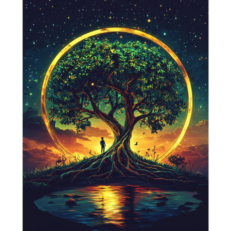 Paint by Numbers Kit for Adults Beginner DIY Oil Painting Kits for Adults Tree of Life Easy Adult Paint by Number Kits on Canvas Color by Numbers for Gifts Home Wall Decor 16x20 Inch Banket