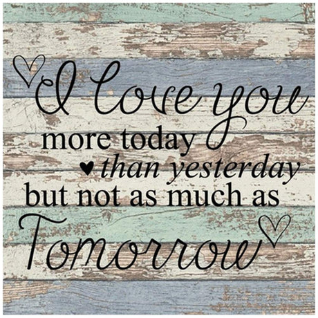 YALKIN 5D Diamond Painting Kits for Adults, DIY Diamond Number Rhinestone Painting Kits for Adults and Embroidery Diamond Arts Craft Home Decor 11.82X11.82 inch (Love You More Today) … YALKIN