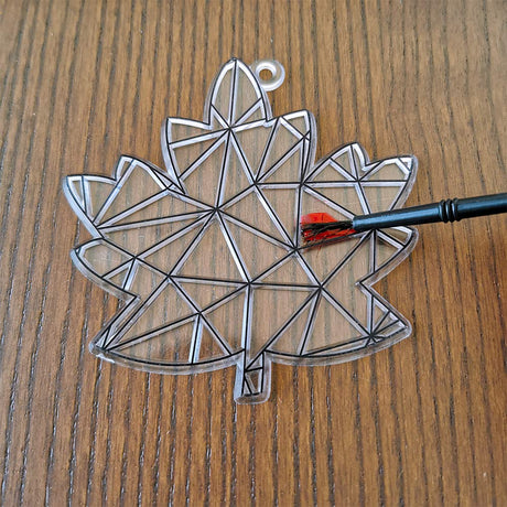 Winlyn 24 Sets Fall Leaf Suncatchers Ornaments Decorations DIY Window Paint Art Suncatchers Craft Kits Autumn Maple Leaf Sun Catchers for Kids Classroom Thanksgiving Harvest Party Art Project Winlyn
