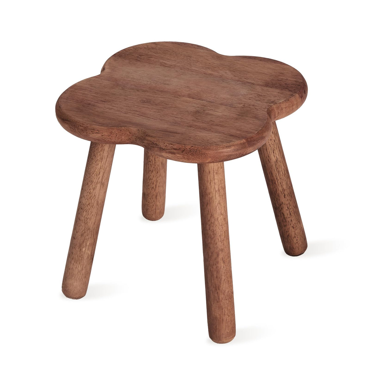 Jurath Wooden Step Stool for Adults Upgraded11.6inch Small Wooden Stool with Four Detachable and Assembled Legs for Bathroom, Kitchen, Bedroom, Plant Stand (Natural Solid Wood top and Legs) Jurath