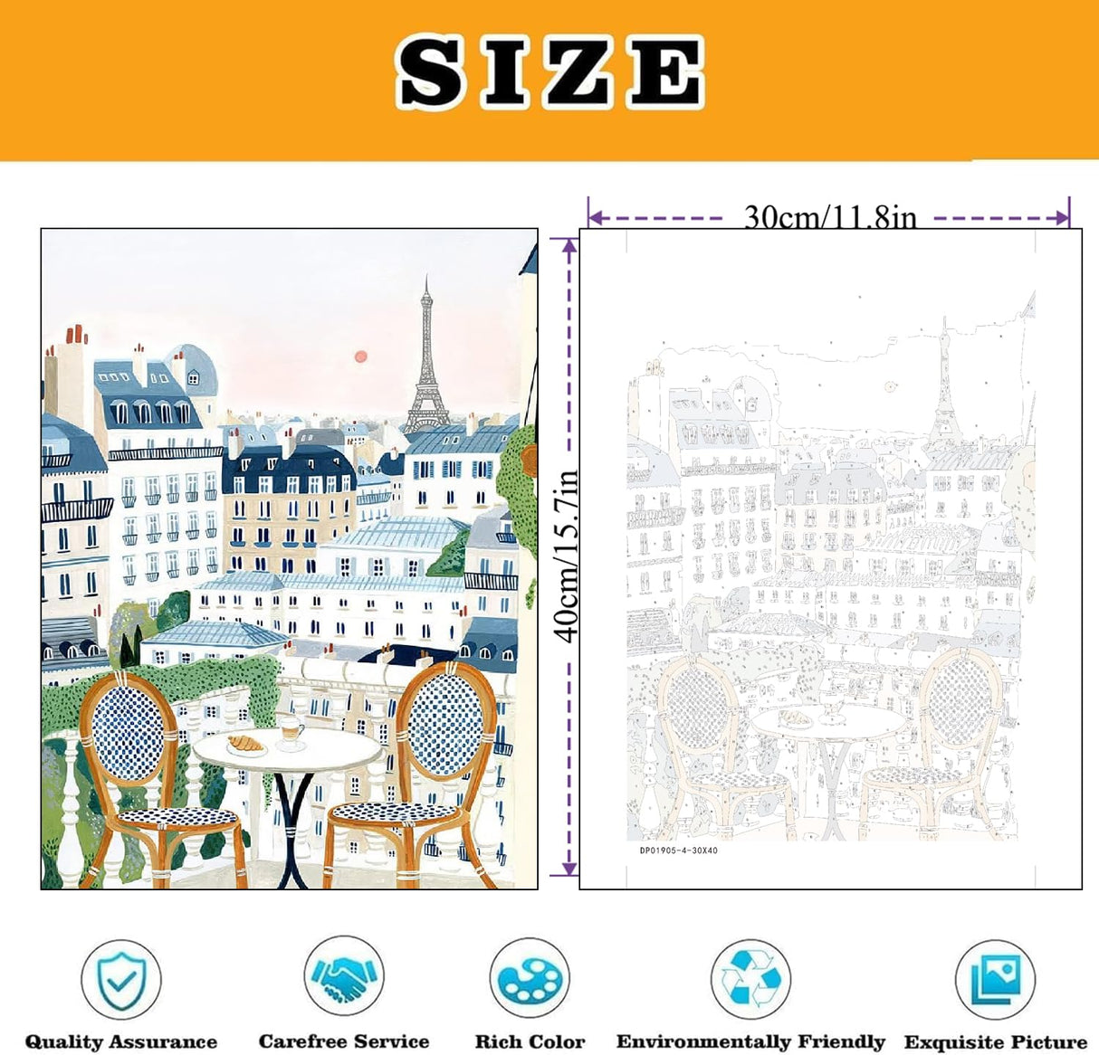 9 Packs Paint by Number for Adults, Scenery DIY Acrylic Oil Painting Paint by Numbers Kits on Canvas, Adults Paint by Numbers Kits Drawing Paintwork for Home Decor Gift Cityscape 12x16in KICHANG