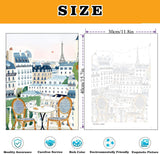 9 Packs Paint by Number for Adults, Scenery DIY Acrylic Oil Painting Paint by Numbers Kits on Canvas, Adults Paint by Numbers Kits Drawing Paintwork for Home Decor Gift Cityscape 12x16in KICHANG