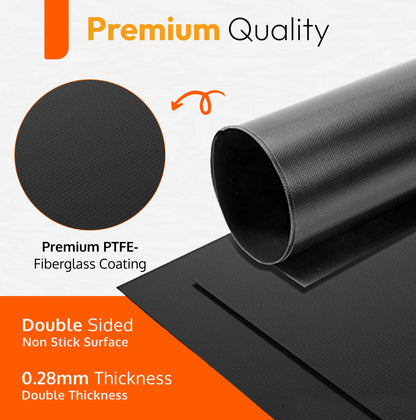 2 Pack Large Thick Heavy Duty Non Stick Teflon Oven Liners Mat, 17"x 25" BPA and PFOA Free, for Bottom of Electric Oven Gas Stove and Microwave Charcoal or Gas Grills