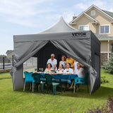 VEVOR 10x10 FT Pop up Canopy with Removable Sidewalls, Instant Canopies Portable Gazebo & Wheeled Bag, UV Resistant Waterproof, Enclosed Canopy Tent for Outdoor Events, Patio, Backyard, Party, Camping VEVOR