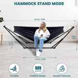 Anyoo 2 in 1 Hammock and Swinging Chair with Collapsible Steel Stand & Carrying Case,Portable & Adjustable,Easy Set Up for Outdoor,Indoor,Porch Swing,Patio,Garden,Camping Trip ANYOO