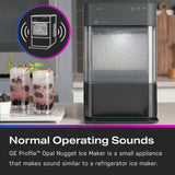 GE Profile Opal 2.0, Chewable Crunchable Countertop Nugget Ice Maker, Scoop included, 38 lbs in 24 hours, Pellet Ice Machine with WiFi & Smart Connected, Black Stainless Steel Profile