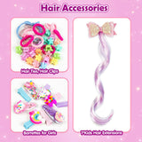 ZMLM DIY Unicorn Jewelry Box with Kids Jewelry Set,Headband Making Kit,Hair Accessories Set, Arts and Crafts for Kids, Gift for Ages 4-10 Year Old Girl, Best Birthday Gifts ZMLM