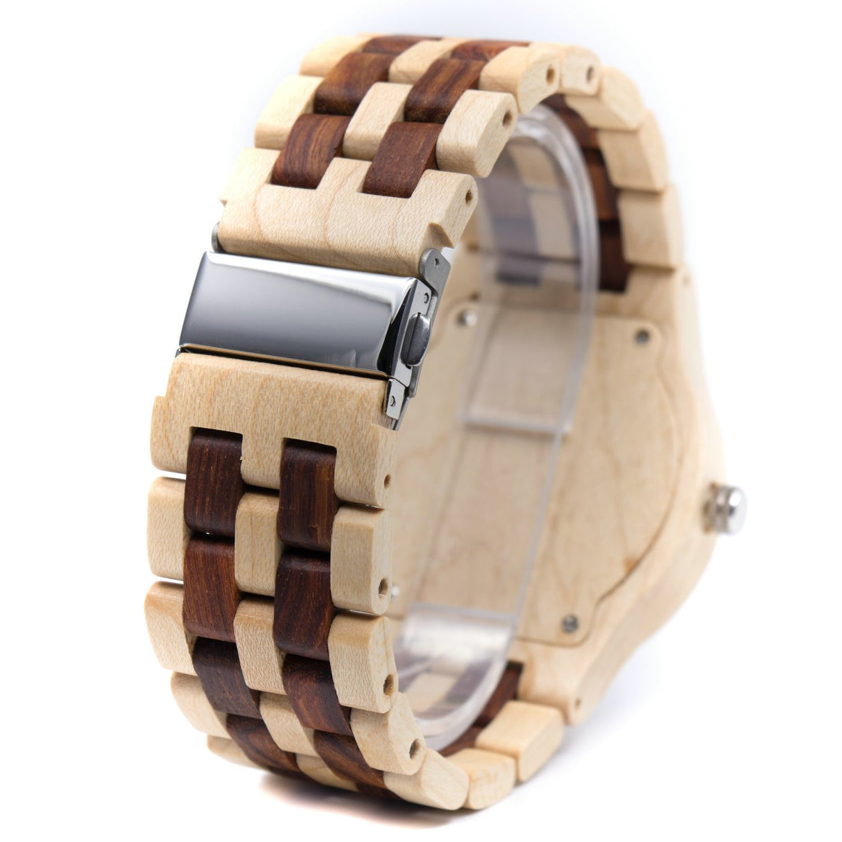 BEWELL W109A Natural Wood Watches for Men Quartz Date Lumious Pointers (Maple and Red Sandalwood) BEWELL